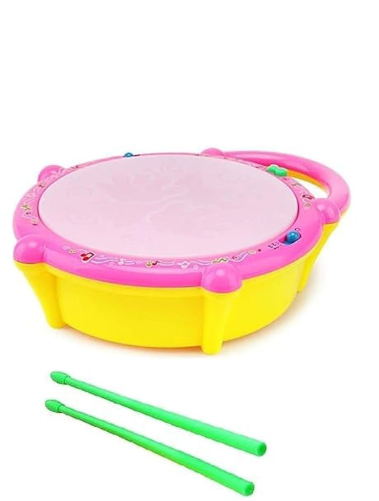 Kids Musical Drum Set with Drumsticks, Multicolor 3D Lights