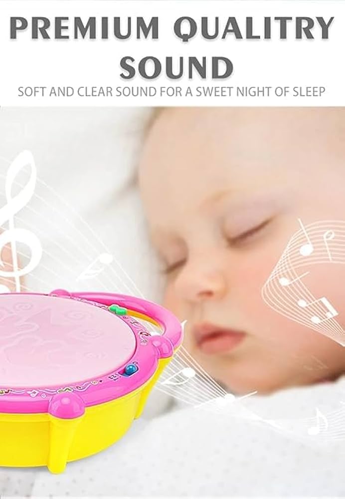 Kids Musical Drum Set with Drumsticks, Multicolor 3D Lights